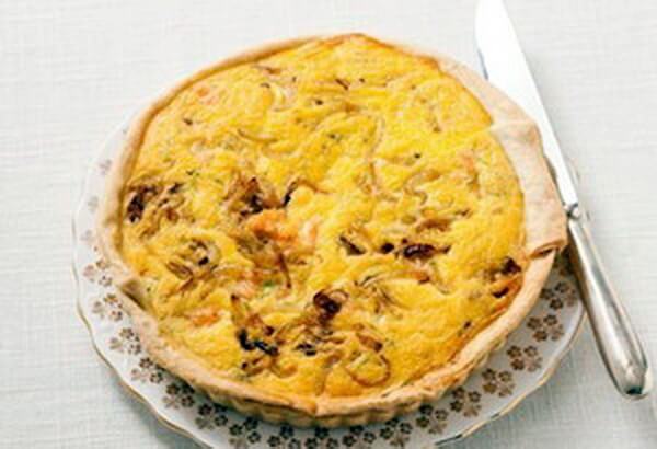 Eggs and onions quiche recipe-CookingEggs