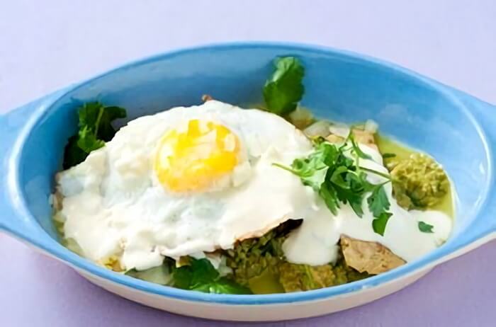 Fried egg chilaquiles recipe