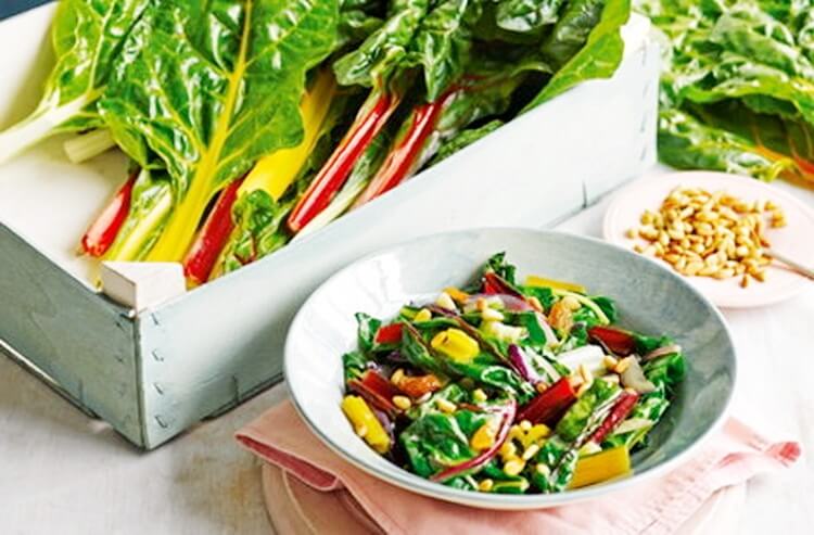 Rainbow Swiss Chard with Cranberries Recipe