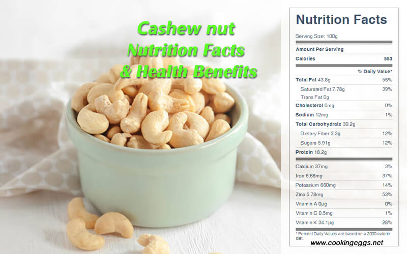 Cashews Nutrition Facts and Health Benefits