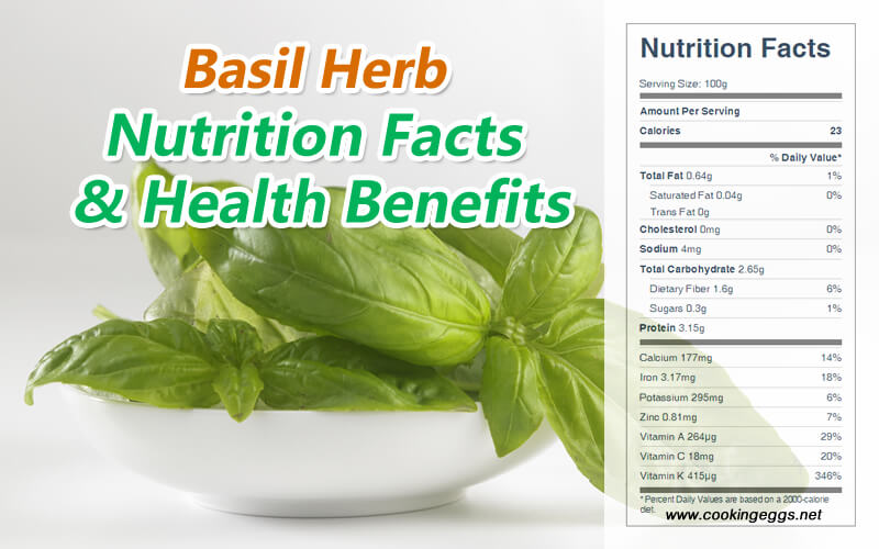 Basil Nutrition Facts and Health Benefits-CookingEggs