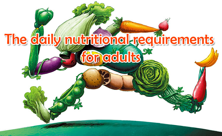 The daily nutritional requirements for adults